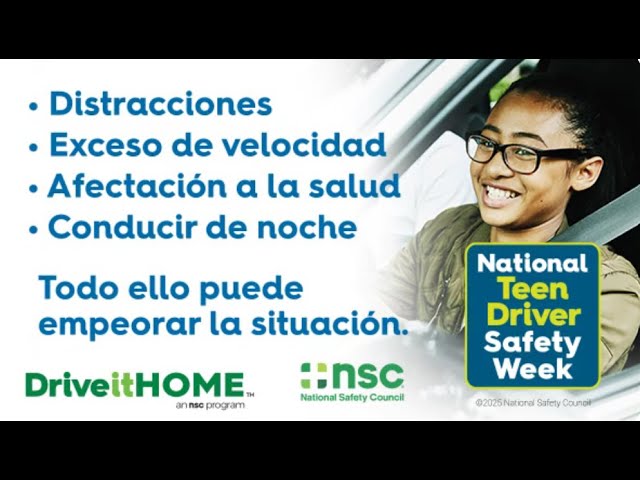 Semana Nacional de la Seguridad de los Conductores Adolescentes: Obtenga Recursos Gratuitos