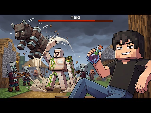 Minecraft Raid, But Iron Golems Fight For Me