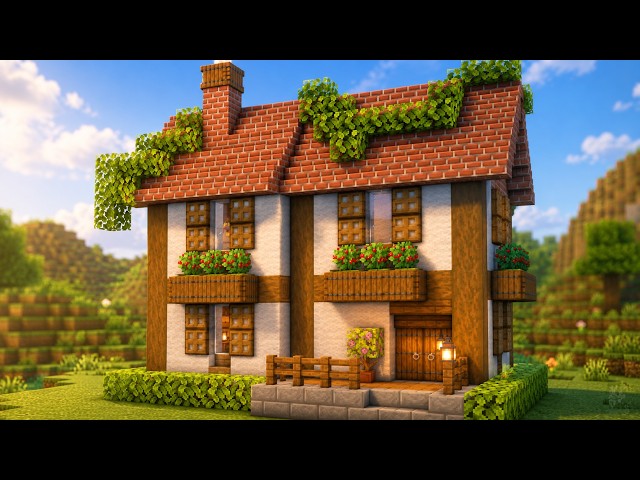 Minecraft : How to Build a Easy Aesthetic House with Tutorial !🏡🛠️