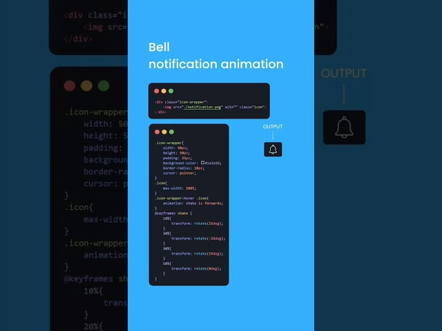Bell Notification in css#html#css#shorts#viral