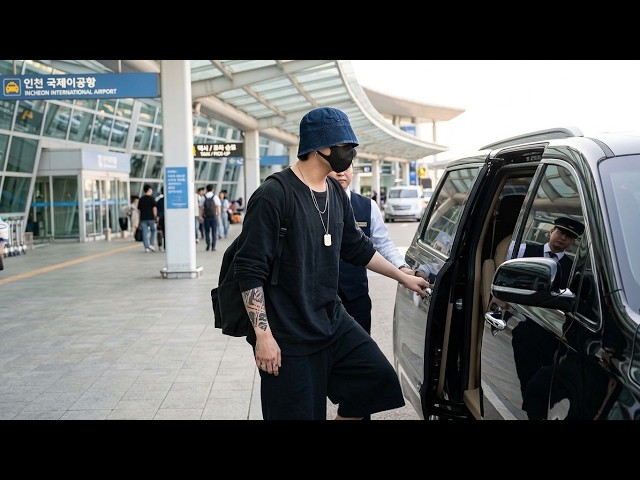 Jungkook Spotted Arriving in Korea After Hublot Event in Japan