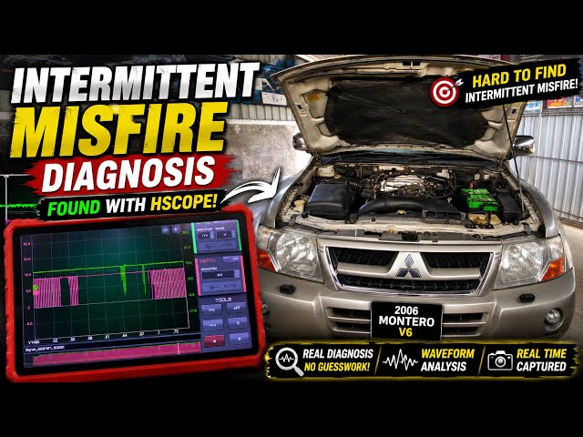 How to find a Hidden Intermittent Misfire | Mitsubishi Montero V6 | HScope Diagnostics 