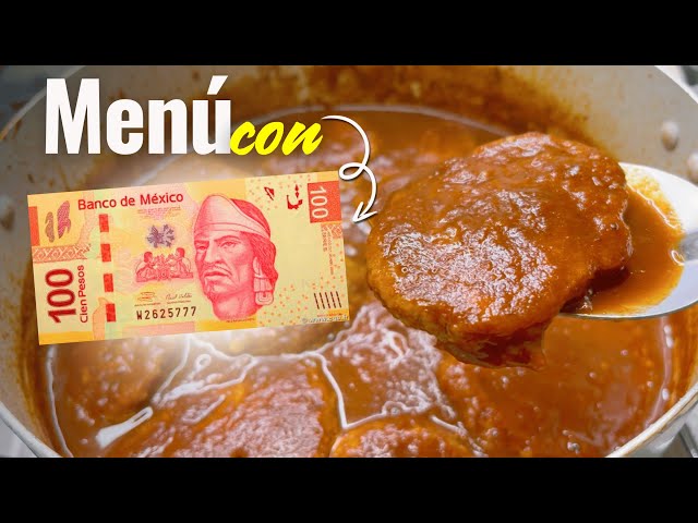 MENÚ ECONÓMICO CON $100 PESOS #cocinaconmigo #viralrecipevideo
