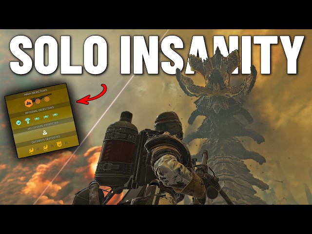 Helldivers 2 – Soloing a Hive Lord While Full Clearing Caves With a Cremator (Max Difficulty)