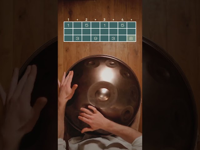 A Simple Pattern 💛 #handpan #tutorial #simplepattern