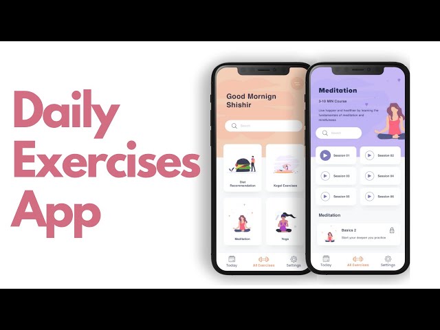 Daily Exercises App - Flutter UI - Speed Code