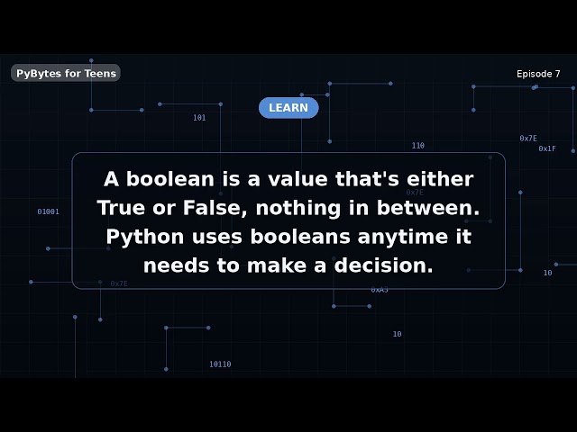 True or False? Meet Booleans | Python for Teens #7