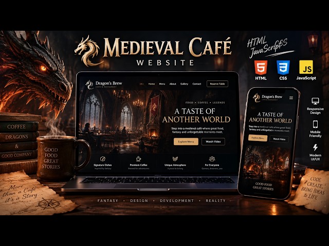 I Built a Fantasy Café Website Inspired by Game of Thrones 🐉🔥