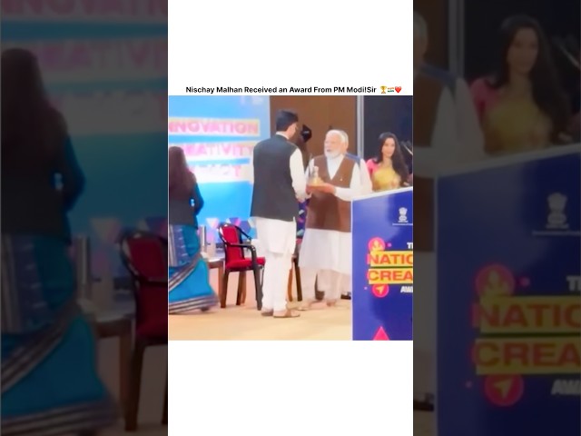 Nischay’s Biggest Achievement With PM Modi! 🏆❤️‍🔥🇮🇳@triggeredinsaan #liveinsaan #shorts