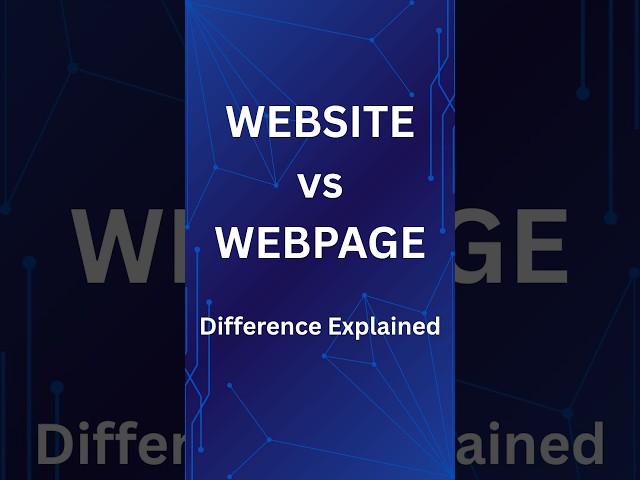 Website vs Webpage — What's the Difference? 🌐 | Explained for Beginners