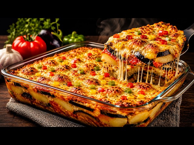 You Won't Believe How Delicious This Layered Eggplant& Potato Dish Is!