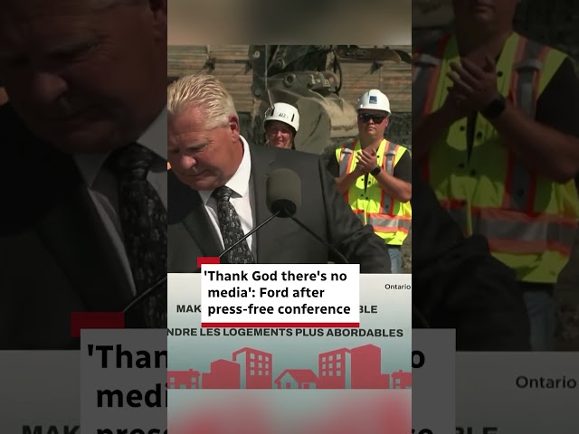'Thank God there's no media': Ford after conference with no reporters