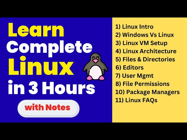 Learn Linux in 3 Hours 🔥 Full Crash Course for Beginners | Linux for DevOps, Cloud & SysAdmin