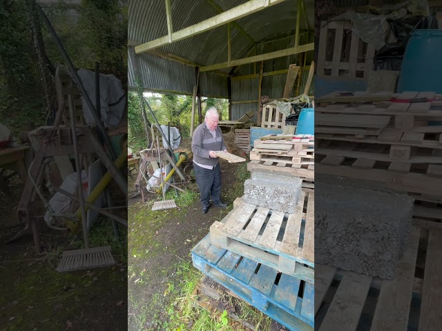 Showing the concrete blocks