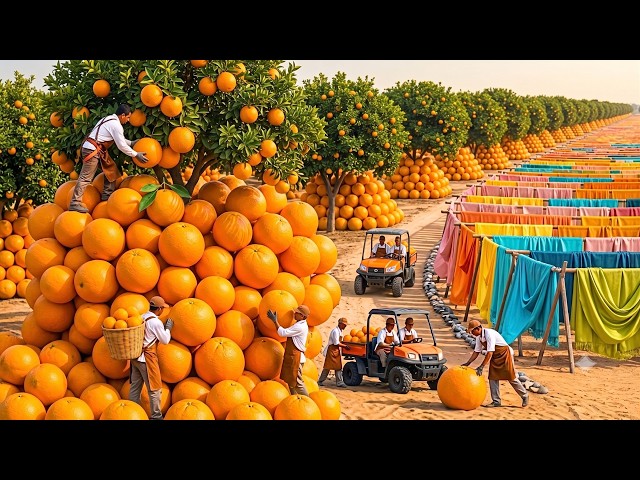 How Millions of Orange Peels Become Premium Fabric & Soft Scarves | Full Factory Process