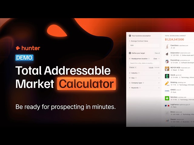 How to Calculate Your TAM for FREE (No Sales Navigator) | Hunter.io Tutorial