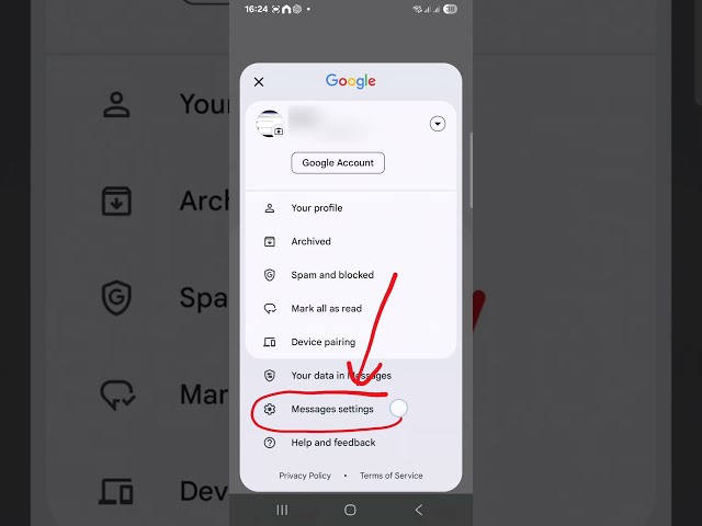 Message Settings: Turn On Spam Protection to Stay Safe - Samsung Mobile Phone A15 A25 Android