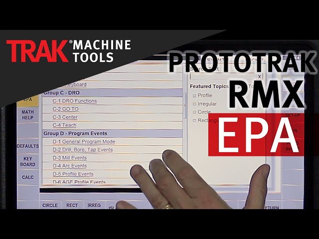 EPA [Enhanced ProtoTRAK Assistance] | ProtoTRAK RMX CNC | Basic Mill Programming