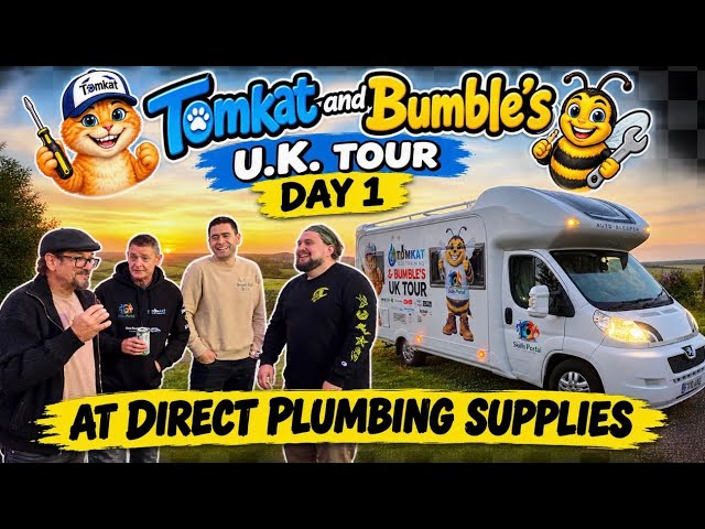 Tomkat and bumble uk tour  day 1 to Direct plumbing supplies to meet up with special guests.￼