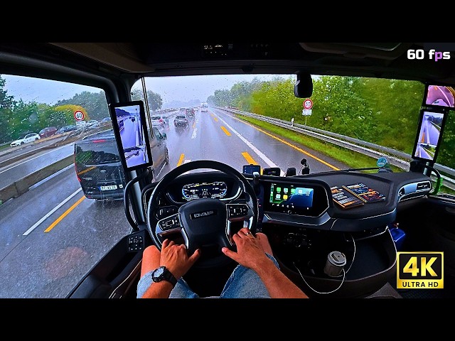 Nikotimer POV Truck Driver 800 KM Germany Autobahn Ride in Rain & Sun to Finland no ETS2 but looks