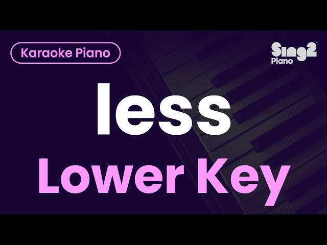 Olivia Rodrigo - less (Lower Key) Piano Karaoke