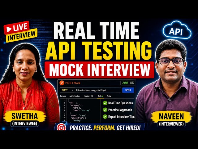 Real time API Mock Interview 2023 | 3- 4 Years Experience| How to solve API Issues | Video 110 #api
