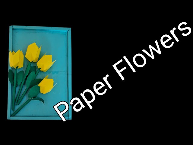 How to make Simple Paper Flowers!Paper flowers step by step!Paper flowers kaise banaye