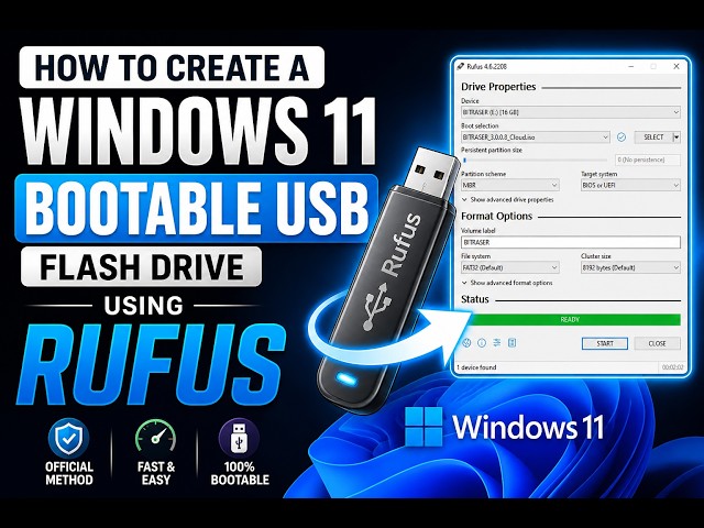 How to Create a Windows 11 Bootable USB Flash Drive Using Rufus