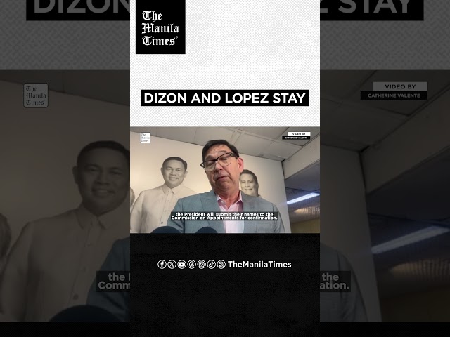 Marcos extends appointments of Dizon, Lopez