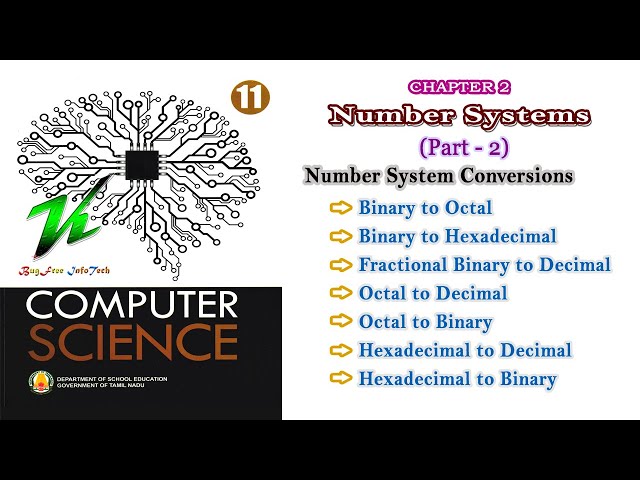 Chapter 2 (Part 2) | Number System Conversions | 11th Computer Science | 11th Computer Applications