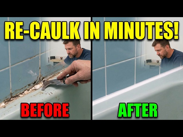 How to Re-Caulk a Tub and a Sink in Minutes. #caulking #homediy #diy #MADHome #homeprojects