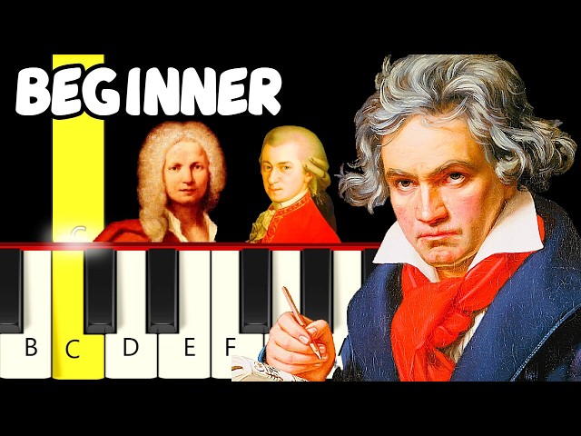5 Famous Classical Songs (4) - Slow and Easy Piano Tutorial - Beginner
