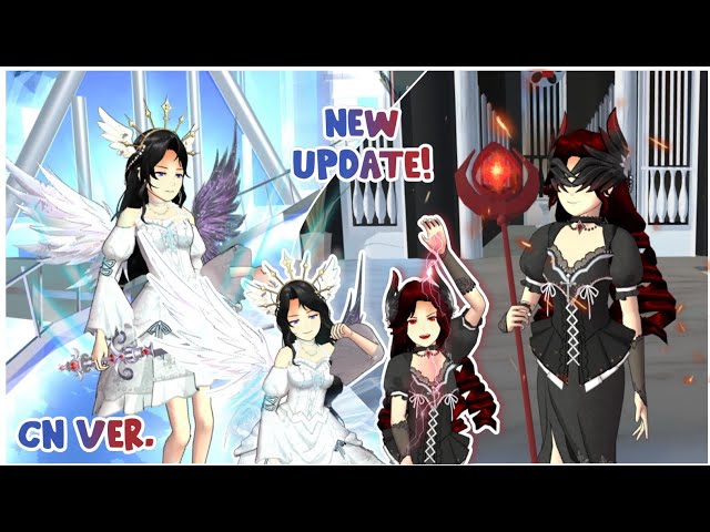 NEW UPDATE 🔥 Angel VS Demon Costume • Sakura School Simulator Chinese Version ✨ Tutorial 💯🥰