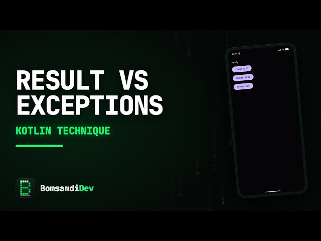 Result vs exceptions — Kotlin Technique of the Week
