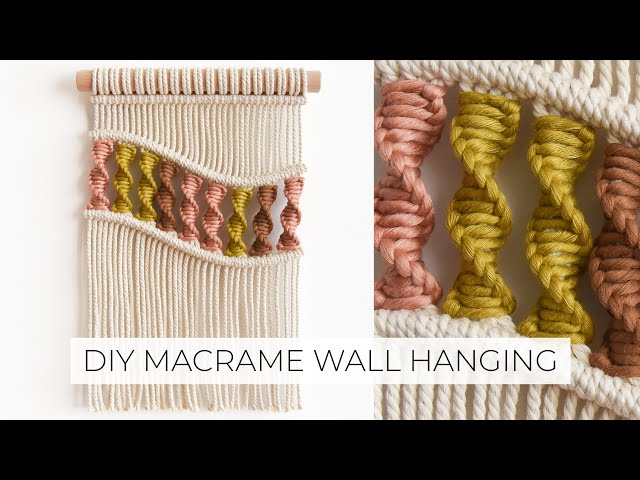 DIY MACRAME WALL HANGING with multi coloured spiral knots | How to macrame | Step by step tutorial
