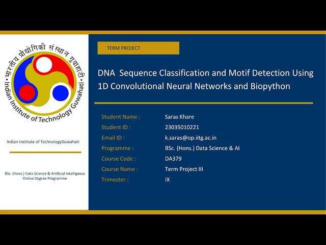 DNA sequence classification and Motif Detection using 1 D convolution neural networks bio python  