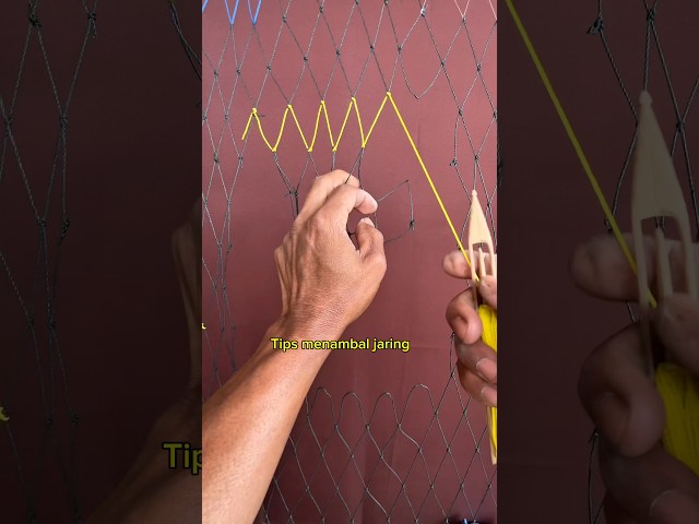 Tricks to patch a torn net #diy #gtknot #net #tutorial #netrepair