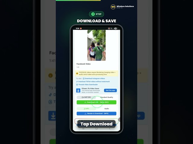 How to download videos from fb android version shorts