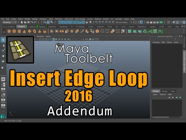 The Maya Toolbelt - Insert Edge Loop in 2016