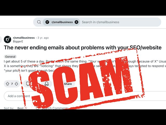 "Problems With Your SEO" E-mails Are Usually a Scam
