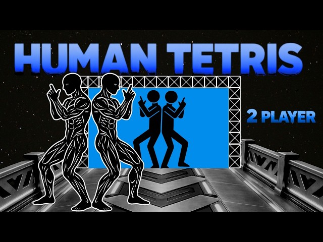HUMAN TETRIS х 2 Player 💪 | IMPOSSIBLE MODE | Interactive Warm Up