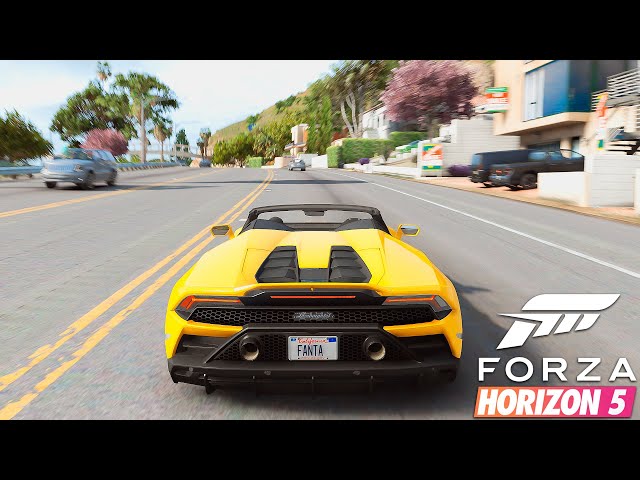 Forza Horizon 5 Graphics 🔥 2020 Lamborghini Huracan Evo Spyder! 4K Ultra Graphics - GTA 5 PC Mod