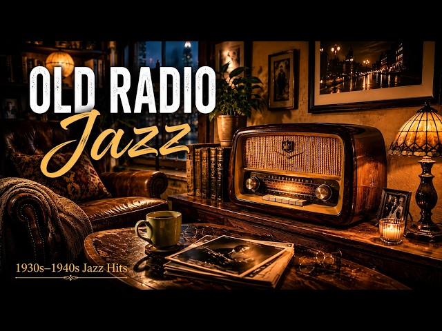 Old Radio Jazz 📻 Timeless 1930s 1940s Jazz Radio & Cozy Lounge Atmosphere