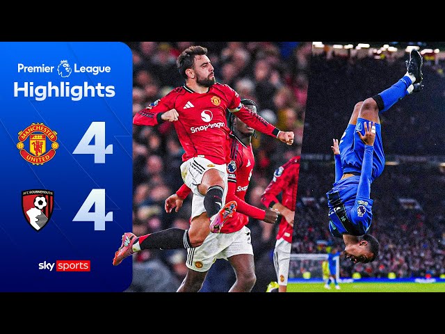 EIGHT-goal thriller at Old Trafford 🤯 | Man Utd 4-4 Bournemouth | Premier League Highlights