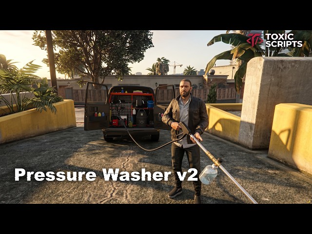 FiveM Car Wash Script V2 | Foam, Scrub & Rinse + Detailing Van