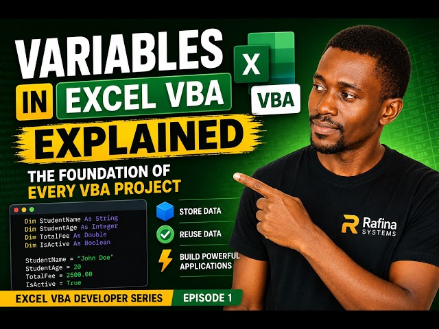Variables in Excel VBA Explained – The Foundation of Every VBA Project