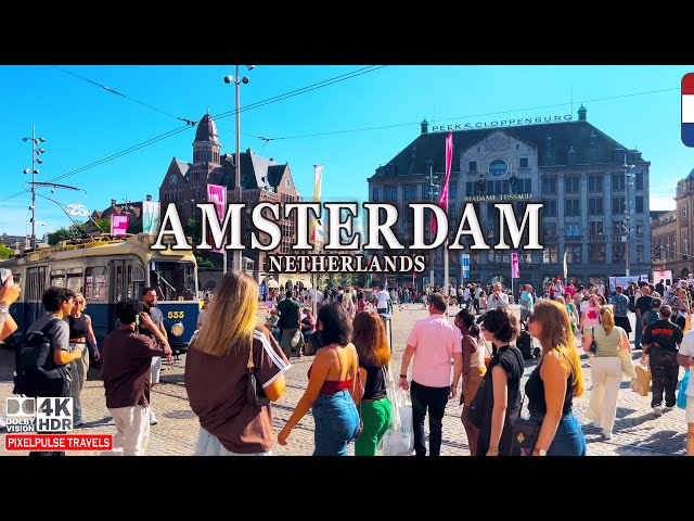Amsterdam, Netherlands 4K Walking Tour | The Most Beautiful Streets and Canals