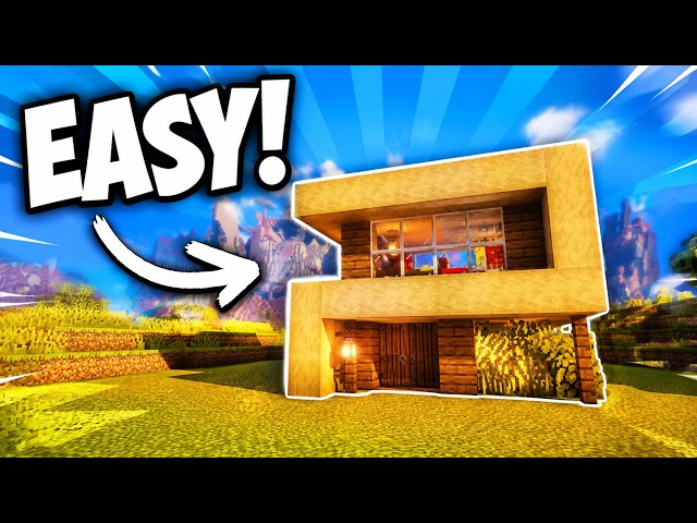 Minecraft: How To Build an EASY Small Modern Wooden House | Survival House