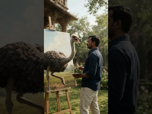 Painter pulled into canvas by an…