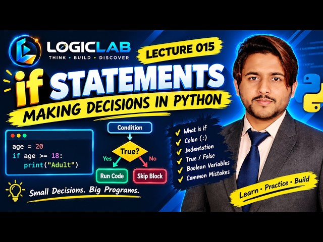 Python Mastery #015 — if Statements Explained | Making Decisions in Python